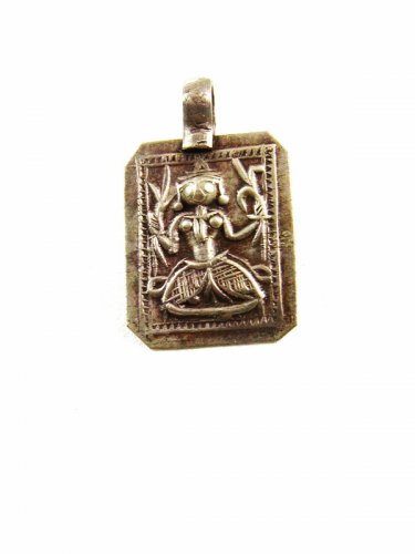 Silver Hindu Female Goddess Krishna ??? Pendant 81814