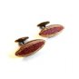 Vintage Victorian Gold Tone & Gold Stone Cufflinks
