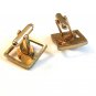 Vintage Gold Tone & Golden Topaz Cufflinks