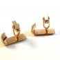 Vintage Unusual Gold Tone Cufflinks Signed Swank