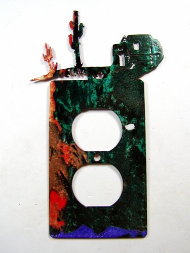 Pueblo Cactus Double Outlet Cover by Steel Images USA 030315Z