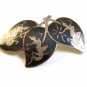 Vintage Siam Sterling Niello Dancing Lady Leaf Brooch