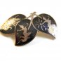 Vintage Siam Sterling Niello Dancing Lady Leaf Brooch
