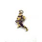 1960's Football Player Enameled Maroon & Gold or Red & Yellow Charm 61214