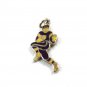 1960's Football Player Enameled Maroon & Gold or Red & Yellow Charm 61214