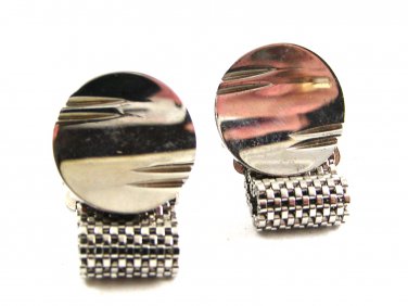 1970's Silvertone Wrap Around Cufflinks