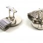 1970's Silvertone Wrap Around Cufflinks