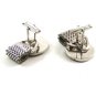 1970's Silvertone Wrap Around Cufflinks