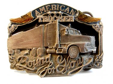 1989 Siskiyou American Trucker Bound for Glory Belt Buckle
