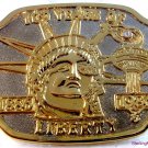 Vintage 100 Years of Liberty Statue of Liberty 2 Tone Belt Buckle