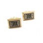 Multi Tone  Initial Letter M Cufflinks 04212014 by Hickok USA