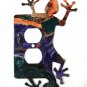 Southwest Lizard Salamander ? Double Outlet Cover Plate by LaZart 6915CC