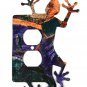 Southwest Lizard Salamander ? Double Outlet Cover Plate by LaZart 6915CC