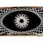 Unmarked Silvertone & Black Belt Buckle 10292013ef