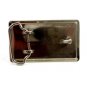 Unmarked Silvertone & Black Belt Buckle 10292013ef
