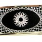 Unmarked Silvertone & Black Belt Buckle 10292013ef