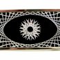 Unmarked Silvertone & Black Belt Buckle 10292013ef