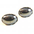 Vintage Silver Tone & Hematite Cufflinks