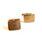 Vintage Gold Tone & Amber Cufflinks Signed Krementz