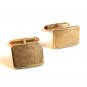 Vintage Gold Tone & Amber Cufflinks Signed Krementz