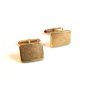 Vintage Gold Tone & Amber Cufflinks Signed Krementz