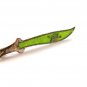 Siam Sterling Green Niello Dancer Lady Dagger Tie Clasp - a