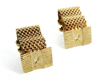 1970's Goldtone Wrap Around Cufflinks Unmarked 81814
