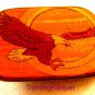 Vintage Harmony Belt Carved Wood American Eagle in Flight Belt Buckle
