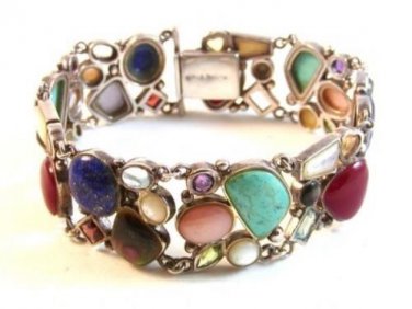 Sterling Silver Multi Stone Bracelet