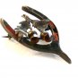 Early Victorian Sterling Silver & Inlaid Stones & Citrine ? Scottish Thistle Bro