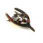 Early Victorian Sterling Silver & Inlaid Stones & Citrine ? Scottish Thistle Bro