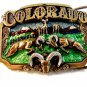 1983 Colorado Big Horn Sheep Butting Heads Belt Buckle Made In U.S.A.