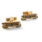 Vintage Gold Tone Lake Dewey Streetcar Cufflinks