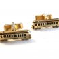 Vintage Gold Tone Lake Dewey Streetcar Cufflinks