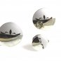 Retro Sterling Silver Cufflinks & Matching Tie Tac 72514