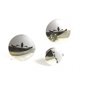 Retro Sterling Silver Cufflinks & Matching Tie Tac 72514
