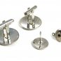 Retro Sterling Silver Cufflinks & Matching Tie Tac 72514