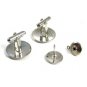 Retro Sterling Silver Cufflinks & Matching Tie Tac 72514