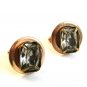 Vintage Gold Tone & Large Rhinestone ? Cufflinks