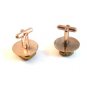 Vintage Gold Tone & Large Rhinestone ? Cufflinks