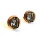 Vintage Gold Tone & Large Rhinestone ? Cufflinks
