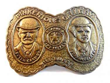 Vintage Pinkerton Gallery Butch Cassidy Sundance Kid Belt Buckle