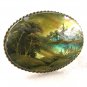 Vintage Russian ? Church Woods River Mother of Pearl Brooch Unbranded 630915