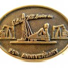 Vintage Patrick Well Service Inc Oil Well Brass Belt Buckle