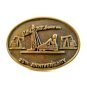 Vintage Patrick Well Service Inc Oil Well Brass Belt Buckle