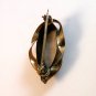 Vintage Hand Painted Porcelain Young Lady or Child in Blue Tear Drop Brooch