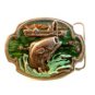 Vintage Big Mouth Bass Belt Buckle by Siskiyou