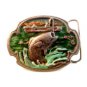 Vintage Big Mouth Bass Belt Buckle by Siskiyou