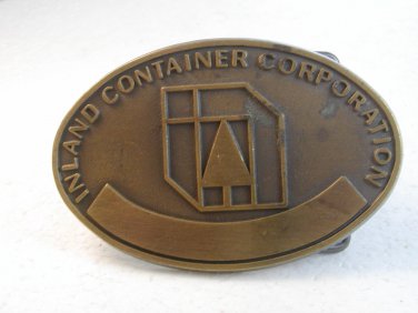 Vintage Inland Container Corporation Belt Buckle