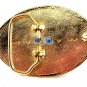 Western Goldtone Black Bull Head Belt Buckle #102113k